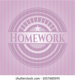 Homework pink emblem