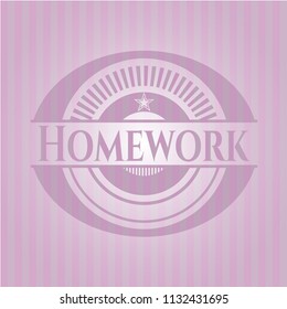 Homework retro pink emblem
