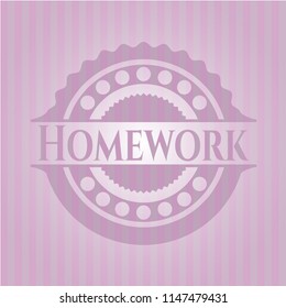 Homework retro pink emblem