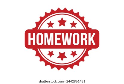 Homework rubber grunge stamp seal vector