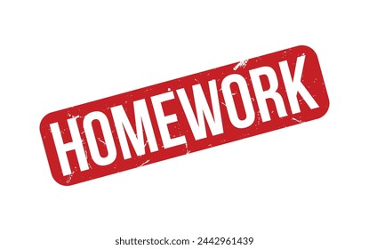 Homework rubber grunge stamp seal vector