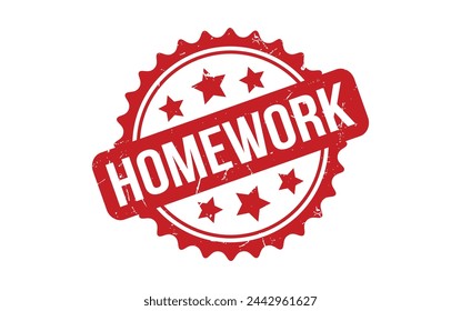 Homework rubber grunge stamp seal vector