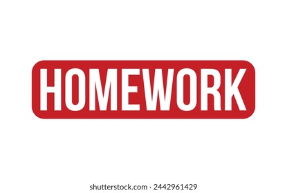 Homework Rubber Stamp Seal Vector