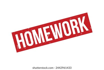 Homework Rubber Stamp Seal Vector