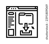 homework submission online learning platform line icon vector. homework submission online learning platform sign. isolated contour symbol black illustration