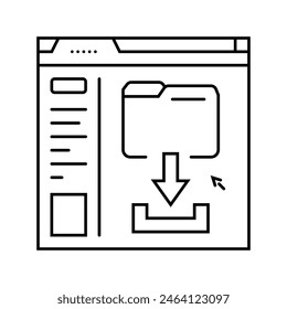 homework submission online learning platform line icon vector. homework submission online learning platform sign. isolated contour symbol black illustration