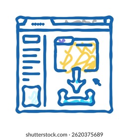homework submission online learning platform doodle icon sketch vector. homework submission online learning platform sign. isolated symbol illustration