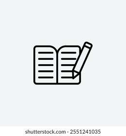 Homework thin liner icon isolated.