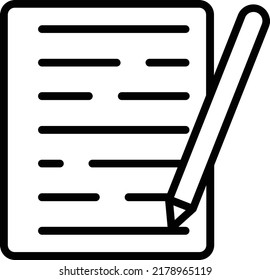 Homework Vector Line Icon Design