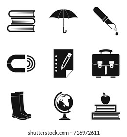 Homily icons set. Simple set of 9 homily vector icons for web isolated on white background