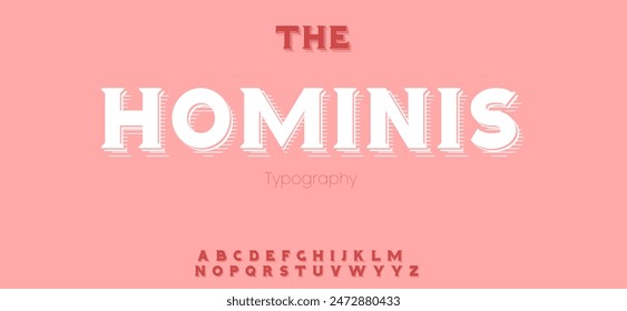 Homonis serif alphabet, retro minimalism letters, vintage humanist typeface for elegant monogram.