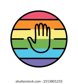 Homophobia line icon. Vector isolated element. Editable stroke.