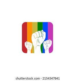 Homophobia, transphobia, and biphobia icon design illustration vector