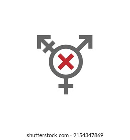 Homophobia, transphobia, and biphobia icon design illustration vector