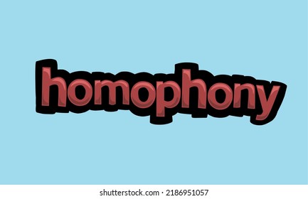 HOMOPHONY background writing vector design very cool and simple