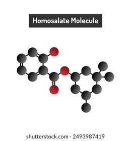 Homosalate Molecule - Key Component in Sunscreen Formulations and UV Protection