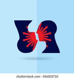 homosexual couple, Concept vector 