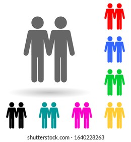 homosexual family multi color style icon. Simple glyph, flat vector of family icons for ui and ux, website or mobile application