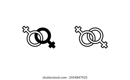 Homosexual icon design with white background stock illustration