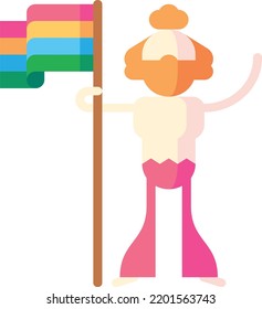 ilustración de material de diseño aislado homosexual. Vector de fondo blanco