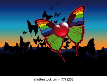 Homosexual love It is divided into layers perfectly editable