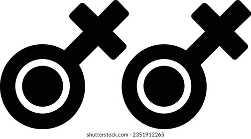 Homosexual Vector Icon Glyph Style