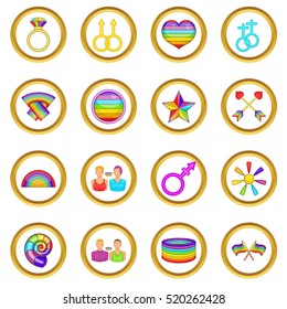 Homosexual vector set in cartoon style isolated on white background