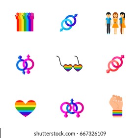 Homosexuality icon set