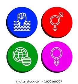homosexuality simple icons set. Contains such icons as World pride day, Bigender, Androgyne, can be used for web, mobile and logo