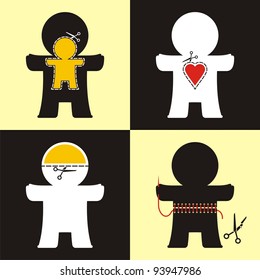 Homunculus. # 02 (cutting) An abstract illustration of urban style for printing on various media.