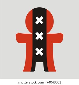Homunculus. #16 (Amsterdam) An abstract illustration of urban style for printing on various media.
