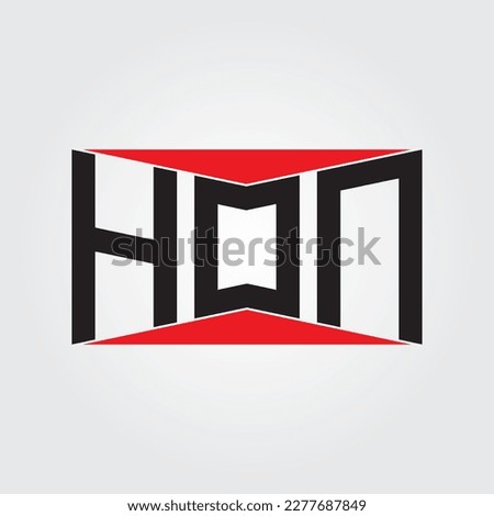 HON LOGO , HON LETTER LOGO, HON LETTER LOGO, ABSTRACT LOGO, MINIMAL , BRAND,  NEW