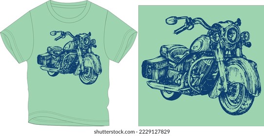 HONDA BIKE t shirt graphic design vector illustration \