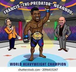 Honda Center in Anaheim, California, United States. January 22, 2022. UFC 270: Ngannou is a World Champion