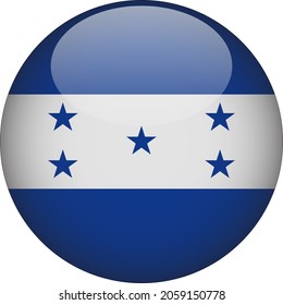 Honduras 3D Rounded Country Flag Icon