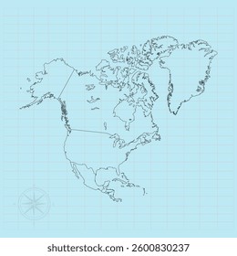Honduras american continent Vector illustration of flag map