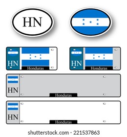 honduras auto set against white background, abstract vector art illustration, image contains transparency