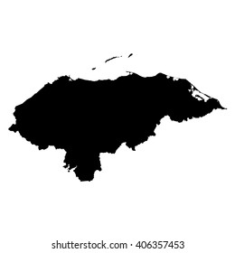 Honduras black map on white background vector