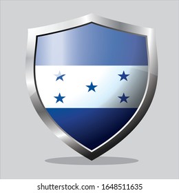 honduras country flag shield icon with white background