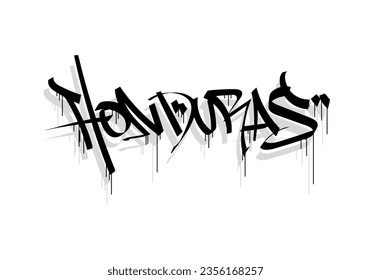 HONDURAS country graffiti tag style