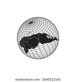 Honduras - gepunktete Karte. Von Punkten gebildete Karte. Vektorgrafik