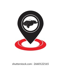Honduras - Mapa Punteado. Mapa formado por puntos. Ilustración vectorial