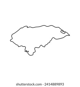 Honduras easy linear  concept map. Outline map. Vector illustration.