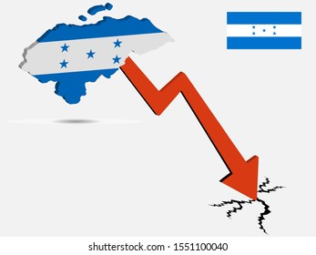 Honduras economic crisis concept Vector illustration