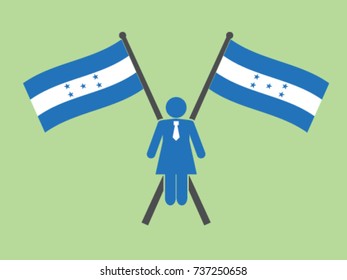 Honduras Emblem Businesswoman
