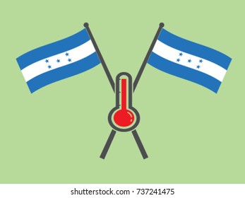 Honduras Emblem Hot Temperature
