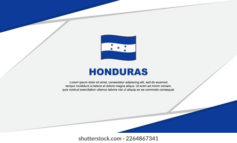 Honduras Flag Abstract Background Design Template. Honduras Independence Day Banner Cartoon Vector Illustration