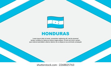 Honduras Flag Abstract Background Design Template. Honduras Independence Day Banner Cartoon Vector Illustration. Honduras Template
