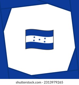 Honduras Flag Abstract Background Design Template. Honduras Independence Day Banner Social Media Post. Banner