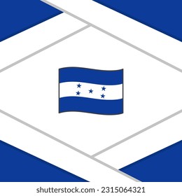 Honduras Flag Abstract Background Design Template. Honduras Independence Day Banner Social Media Post. Template